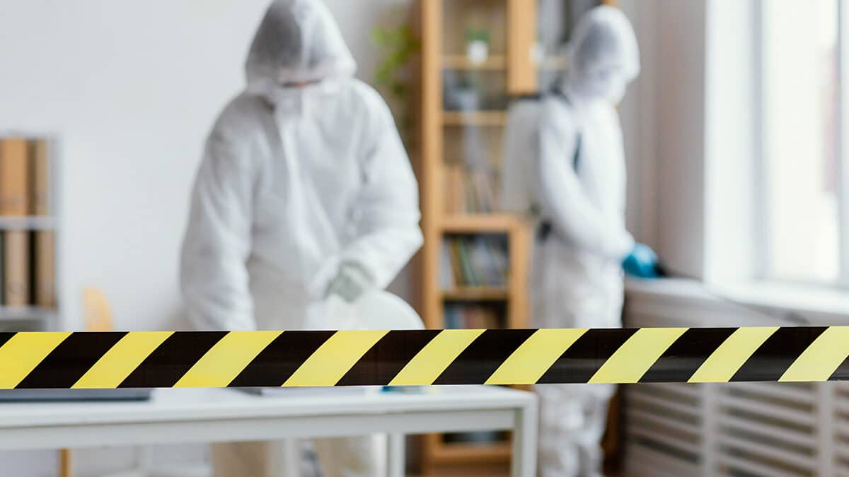 Huella dactilar en escena de crimen